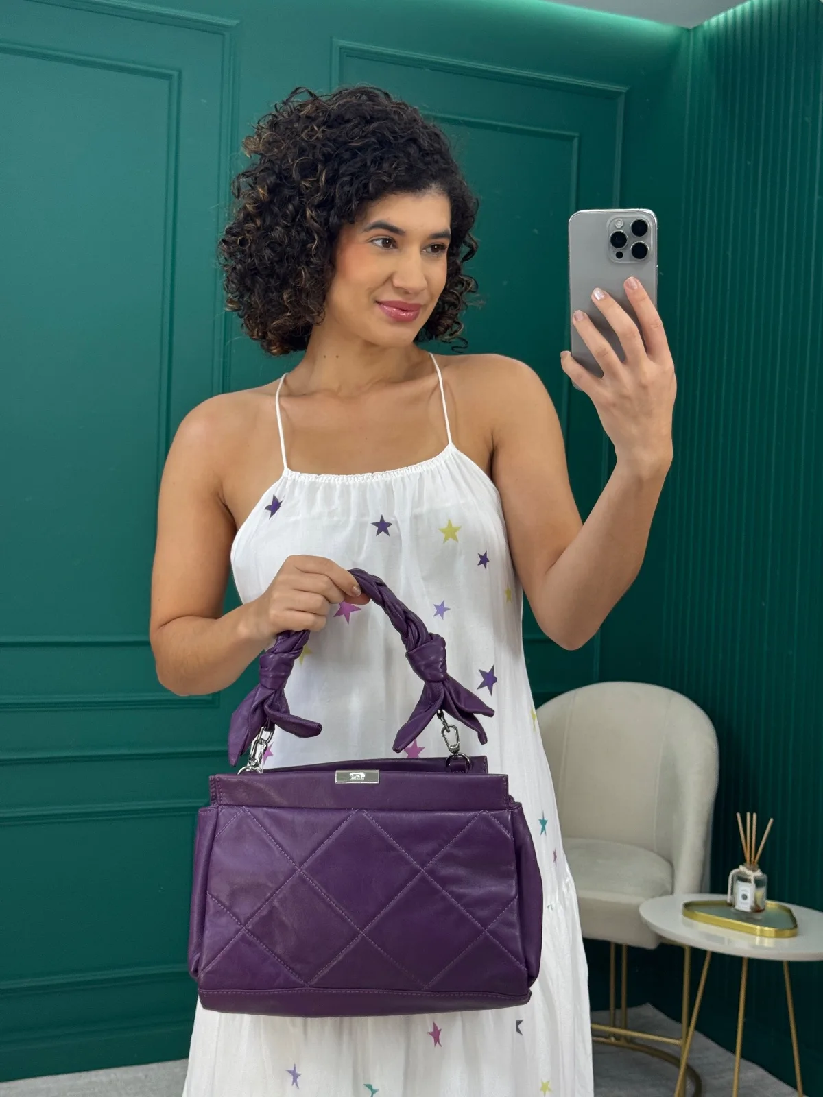 Bolsa Couro Tiracolo Iris Roxa- Schutz