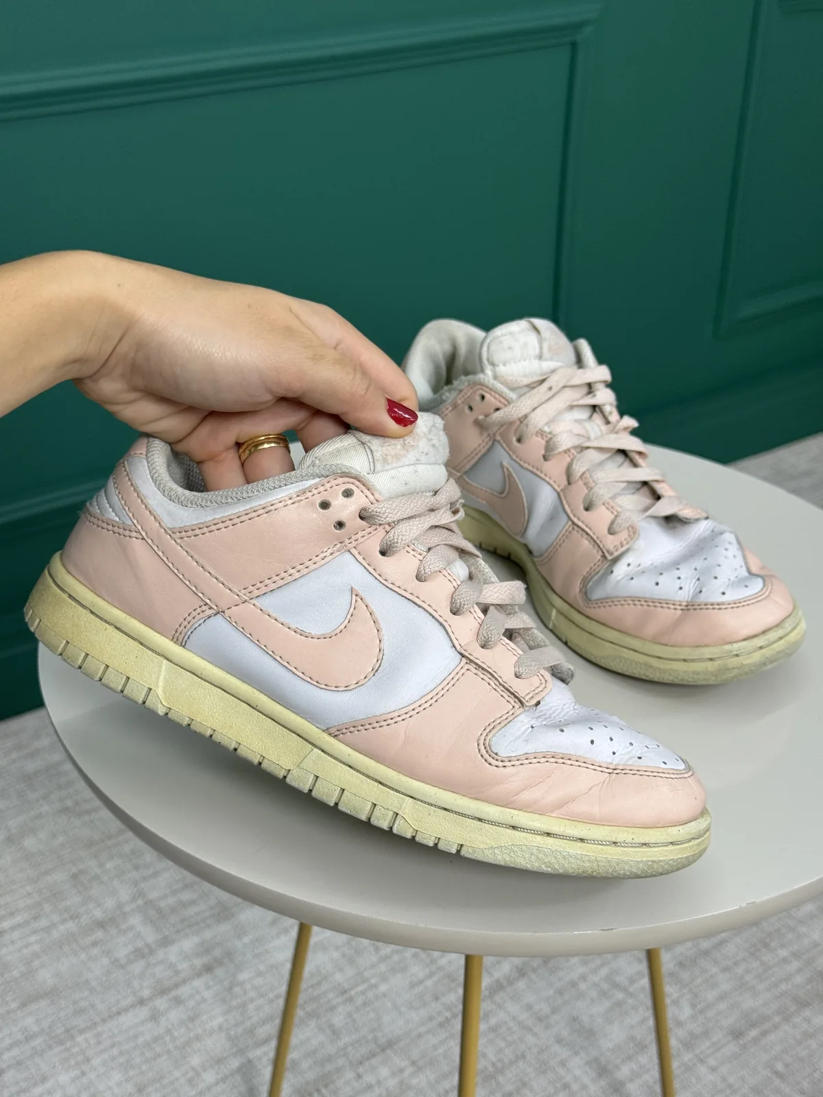 Tênis Dunk Low Rosa e Branco - Nike